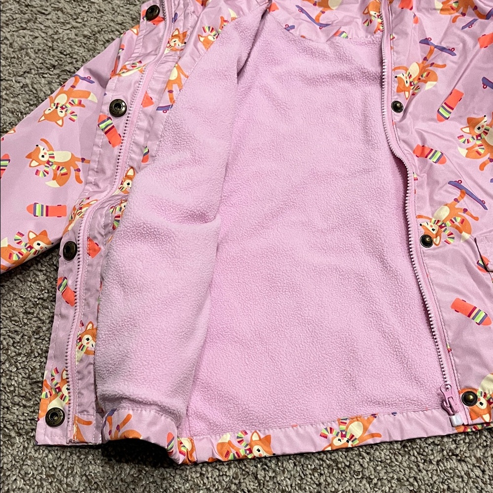 Kids Pink Cartoon Raincoat - Picture 4 of 4